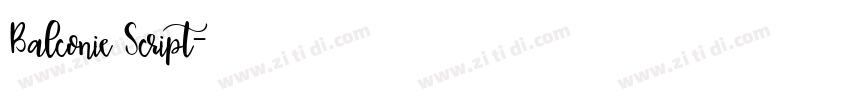Balconie Script字体转换